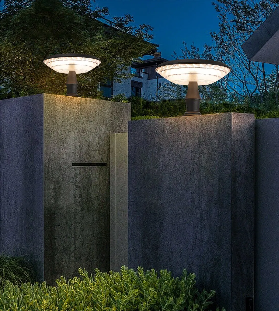 Laihong Mejor Calidad Luz Solar de Columna Faro LED Luces de Poste Solares Fotosensibles para Camino Calle Cerca Jardín Luz Solar de Calle