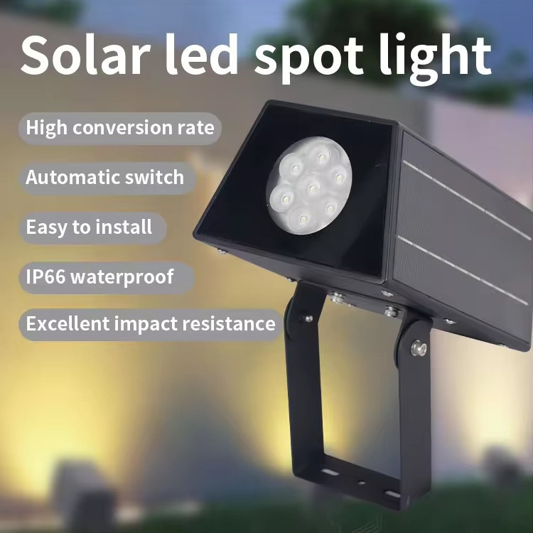 Luz de Spot Exterior Solar IP65 Impermeable Blanca Cálida para Paisaje en Jardín y Sendero