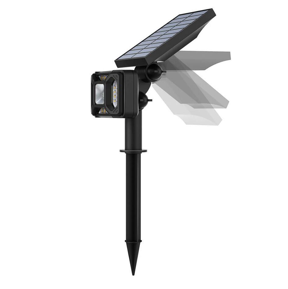 Panel Solar Rotatable para Jardín con Estaca 26PCS Luces Spot LED