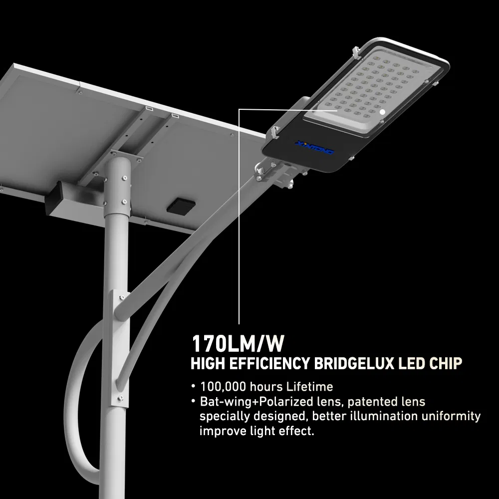 Polo de farola solar LED de alta luminosidad para exteriores con precio de fábrica