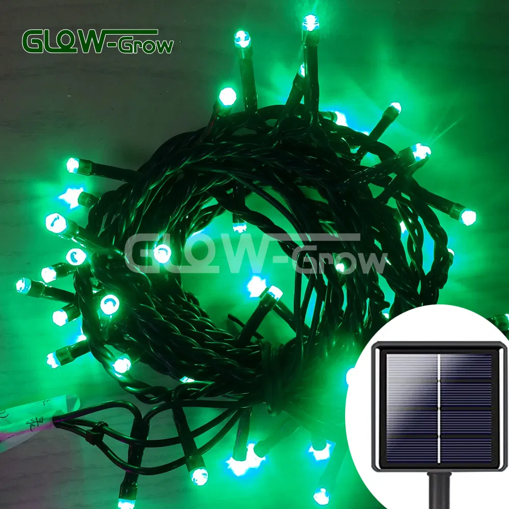 Luz de Cadena Solar Blanca para Decoración de Jardín Exterior 50LED Luz de Cadena de Hadas Solar para Decoración de Patio, Cerca, Césped, Evento, Árbol, Boda, Fiesta