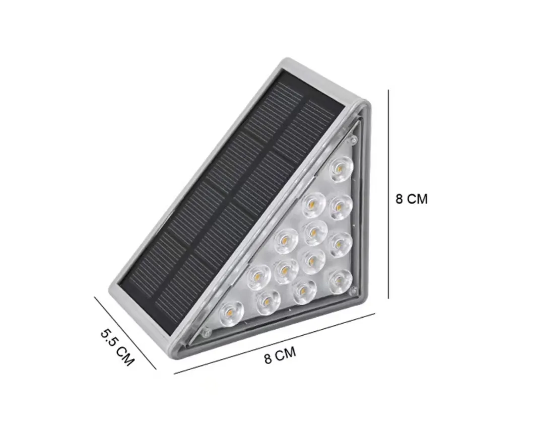 Luz solar para escalones exteriores con sensor
