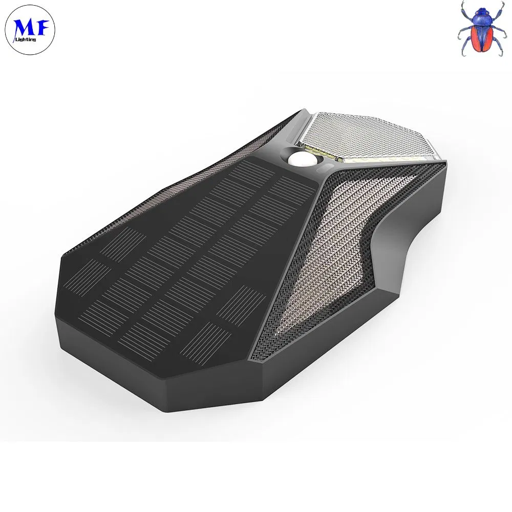 Iluminación de cercas, iluminación de terrazas, iluminación de decks, entrada de garaje, exterior de edificios de oficinas, jardín, batería de litio IP65 luz solar de pared LED con sensor de movimiento PIR a prueba de agua