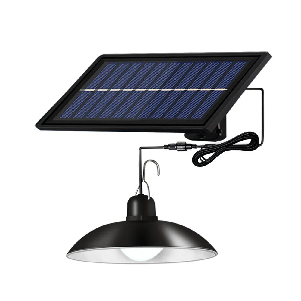 Luz colgante solar exterior fabricante chino con control remoto inteligente para cobertizo granero patio porche