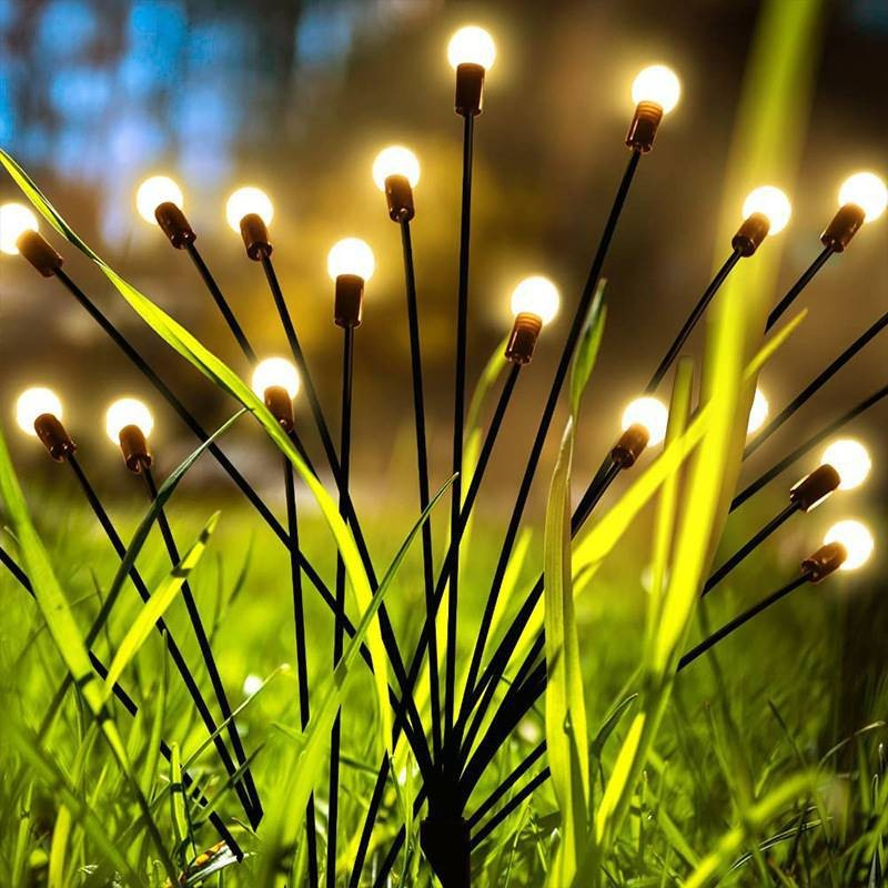 Decoración de Jardín con Luz Solar de Luciérnaga Impermeable para Patio, Plaza, Terraza, Parque, Camino, Patio, Decoración de Césped