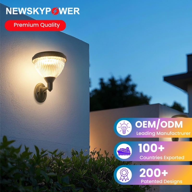 Luz de Pared Solar Versátil Alimentada por Energía Solar Ecológica 2-3 Luz de Respaldo Nocturna Control Inteligente Automático Iluminación de Jardín y Cerca