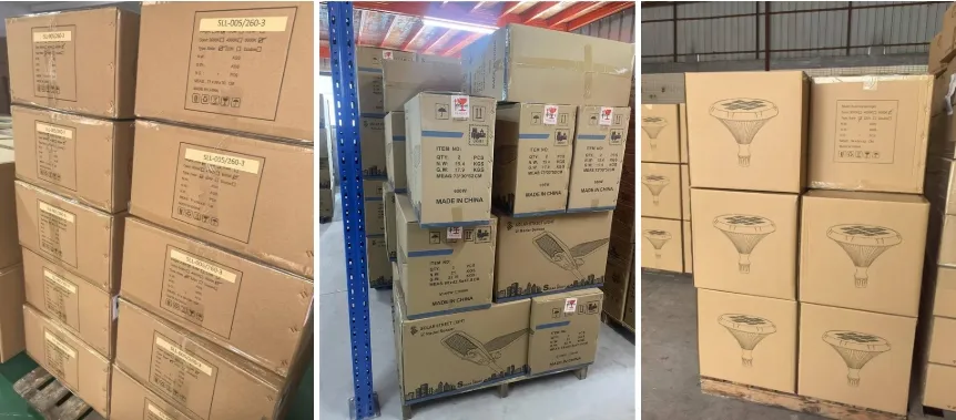 Detalles de embalaje de luz de pared solar