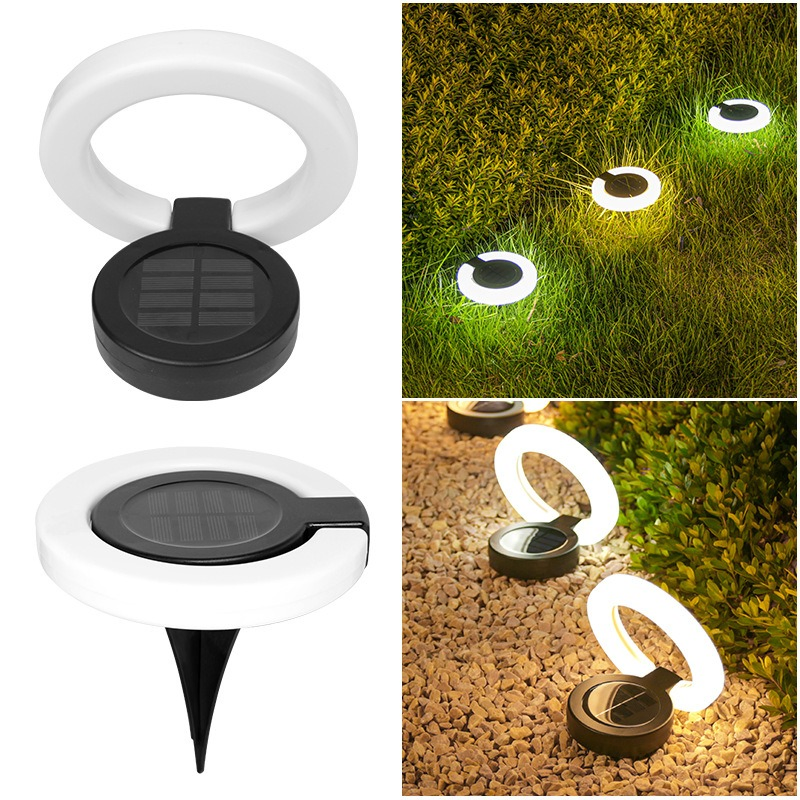 Foco decorativo LED solar para jardín, estaca para exteriores, impermeable, para aceras