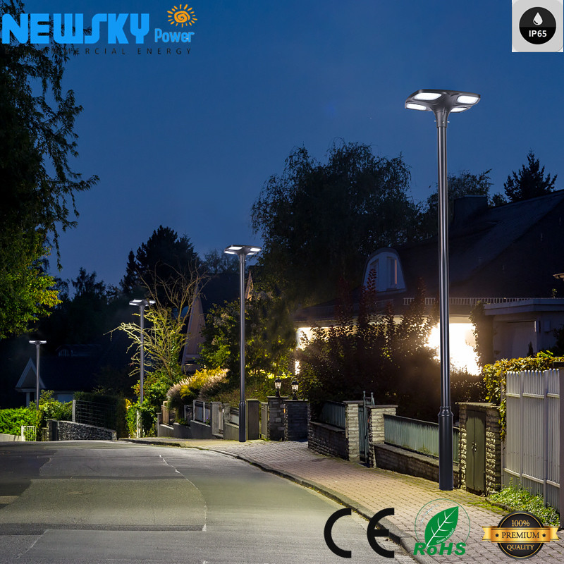 Luz solar de pilar para patio exterior más brillante