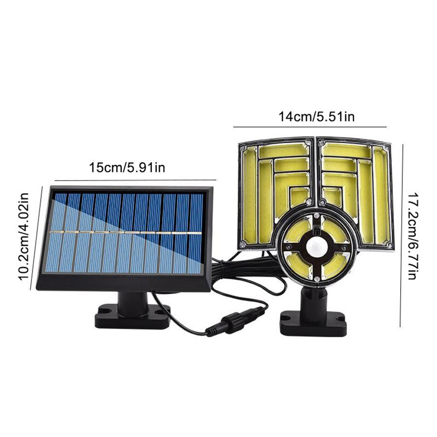 Luces LED exteriores de pared y batería interior para escenario, canalón rural, banco de energía automático con celda de azulejo, luz solar de jardín, farola