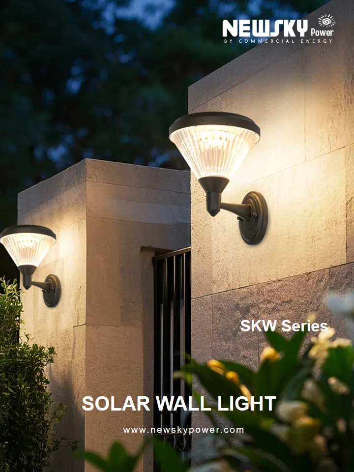 Especificaciones de luz de pared solar