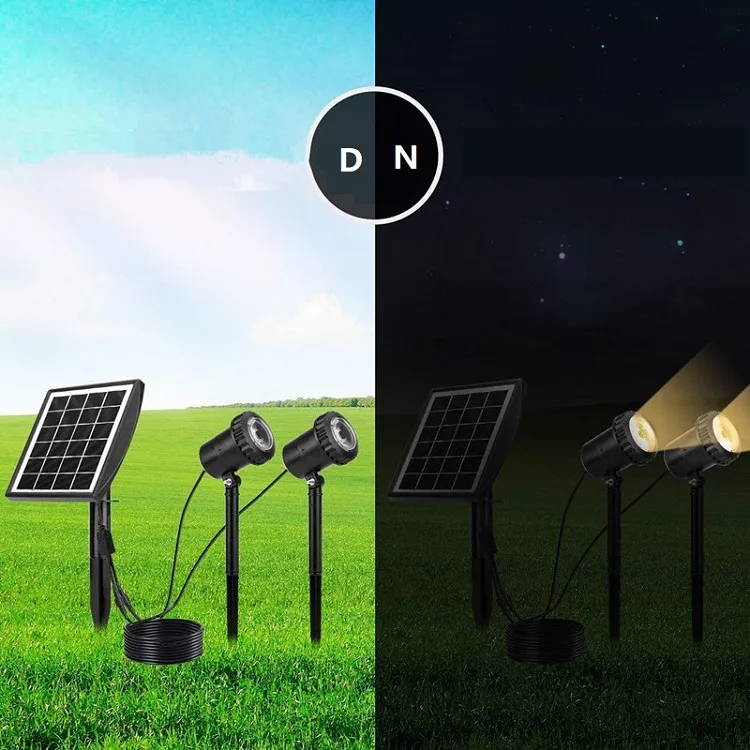 Luces de jardín LED solares a prueba de agua IP68 para paisajismo exterior