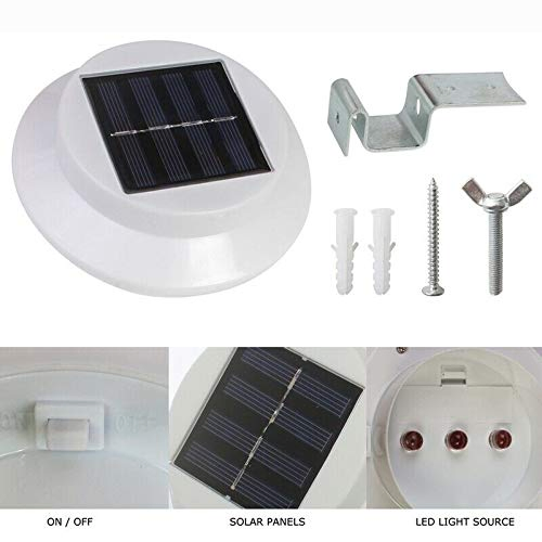 Luz Solar para Exterior Cerca Techo Canal Jardín Patio Wbb17800