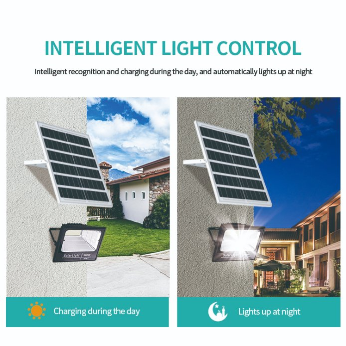 Luz LED solar para camino, pared de cobertizo, lámpara solar, luz de inundación solar