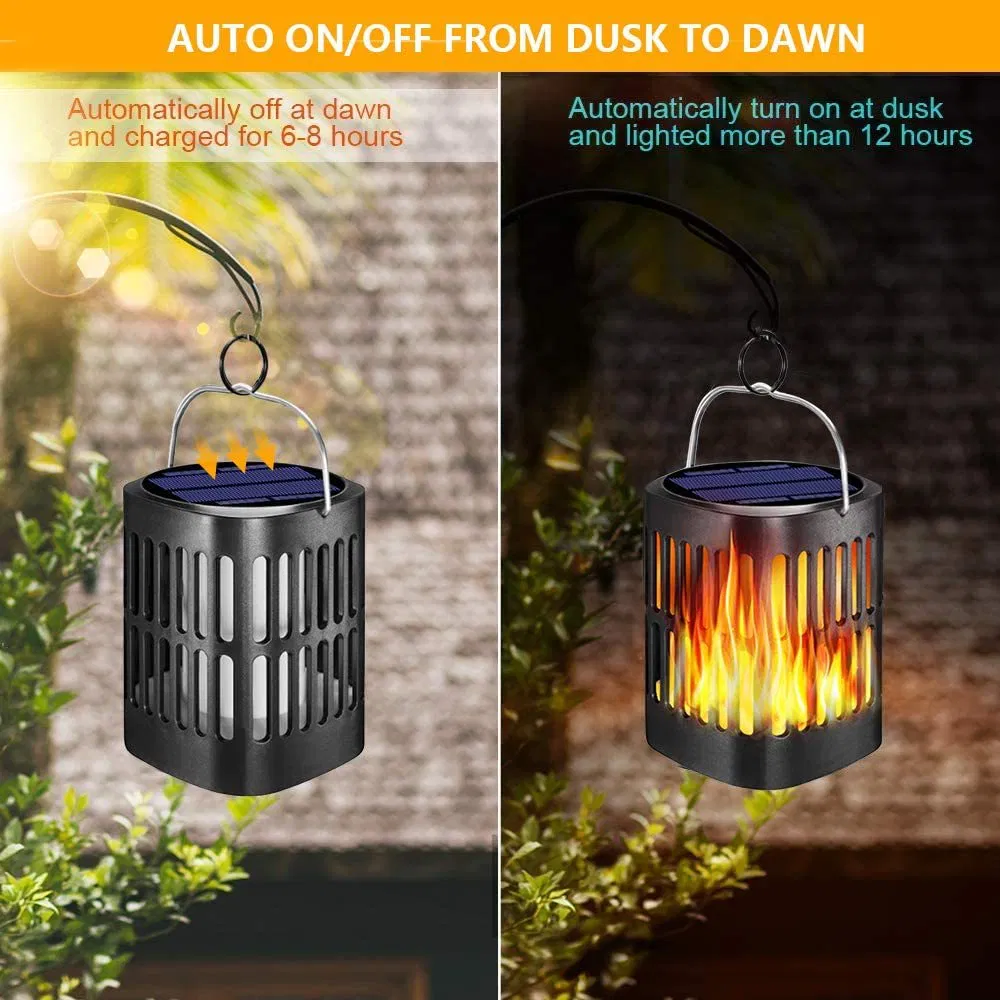 Lámpara Solar de Llama Estilosa para Decoración de Jardín Exterior IP65