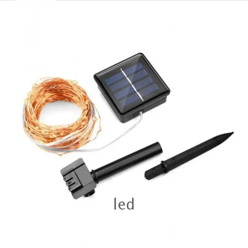 Venta Caliente Luces de Jardín LED Solar Decorativas de Invierno Blanco Cálido 8 Modos de Iluminación al Aire Libre a Prueba de Agua con Control Remoto