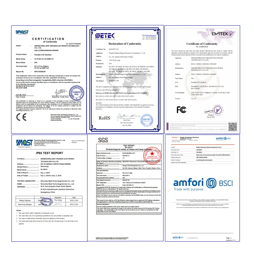 Certificaciones del producto