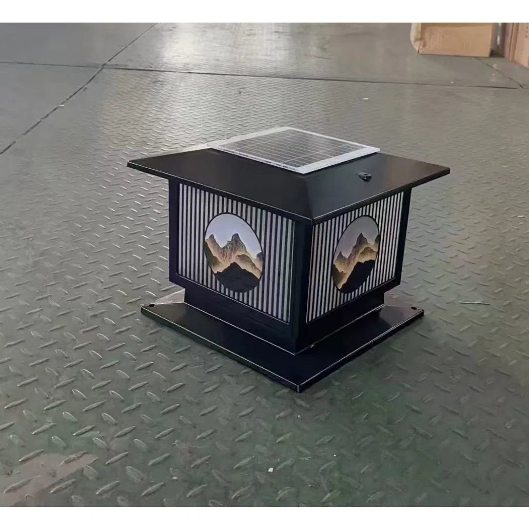 Protección electrostática de conexión inversa, luz solar de jardín de poste LED inalámbrica para iluminación de pasos y escaleras
