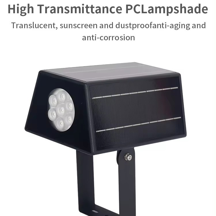 Luz de Spot Exterior Solar IP65 Impermeable Blanca Cálida para Paisaje en Jardín y Sendero