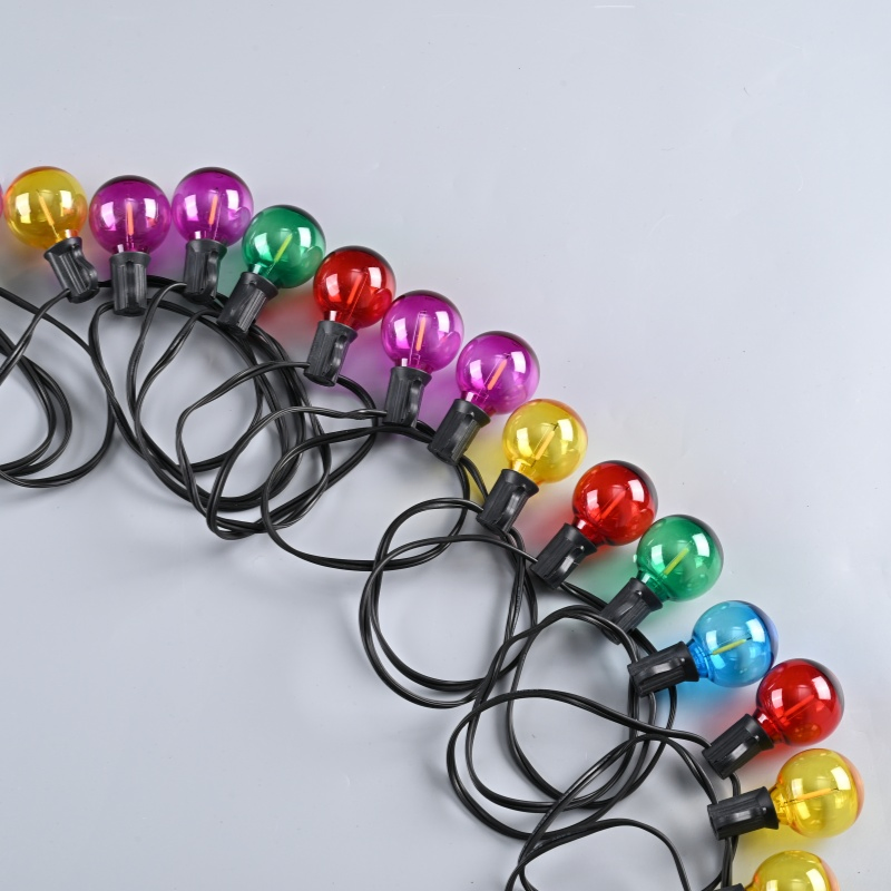 Luz de cadena LED solar exterior a prueba de agua para camping, sitio de tienda, alojamiento, patio, decoración atmosférica de luces de bola
