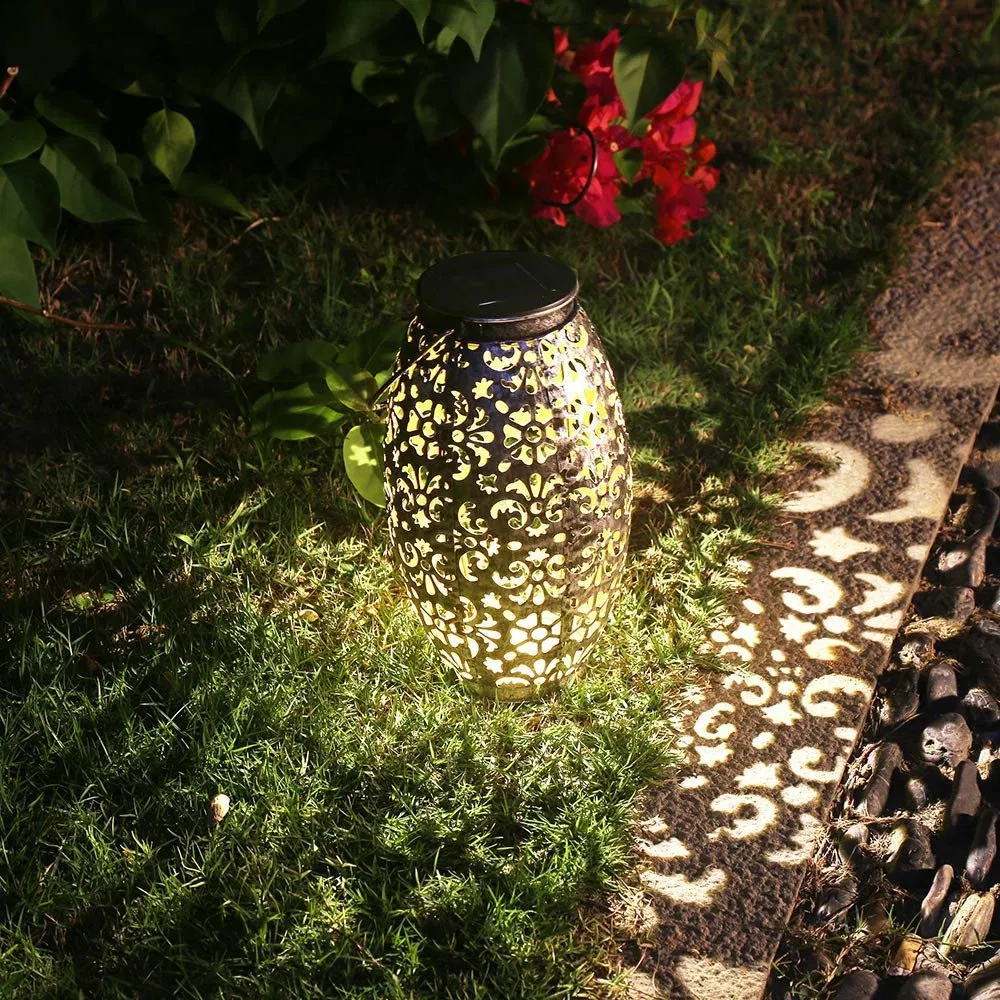 Adornos exteriores regalo mesa colgante luces solares faroles para jardín patio patio parque