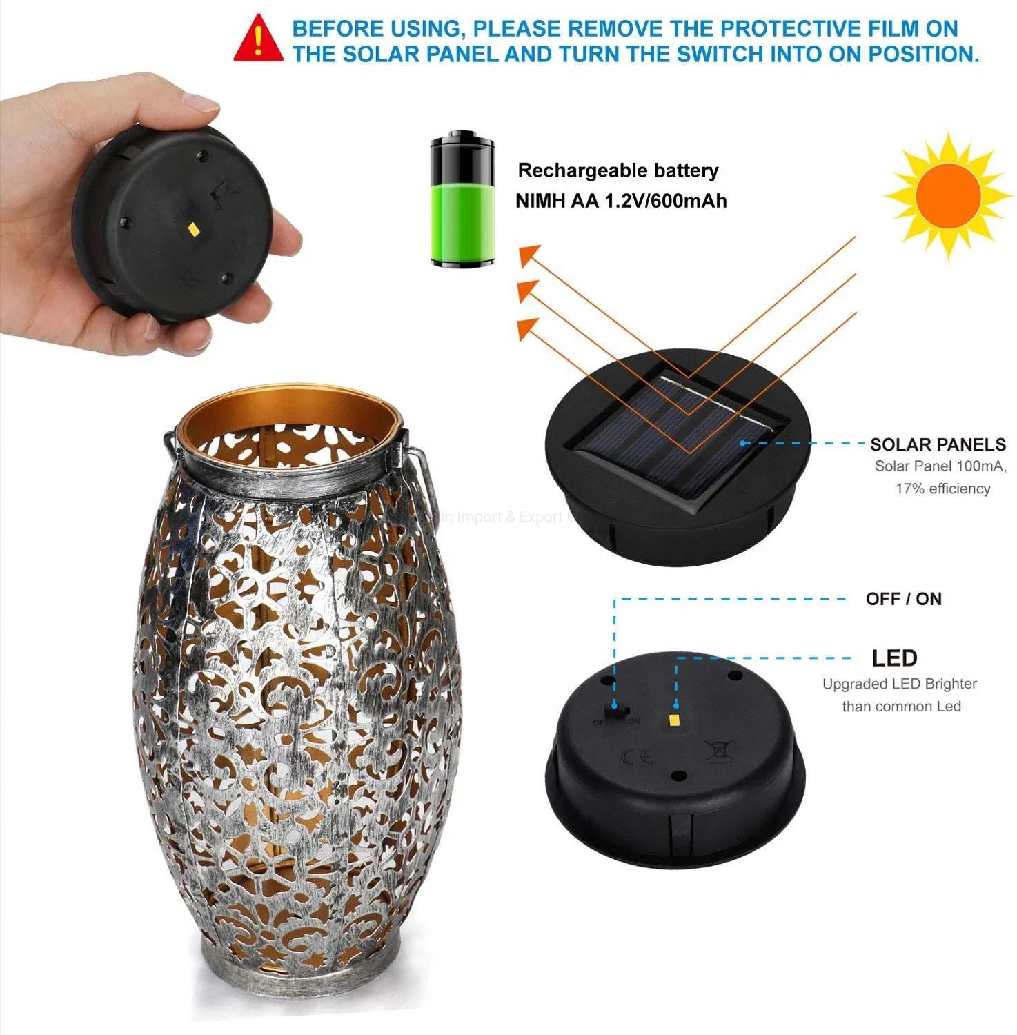Adornos exteriores regalo mesa colgante luces solares faroles para jardín patio patio parque
