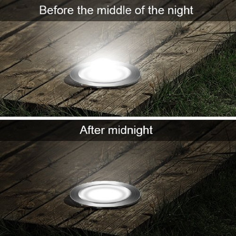 IP67 Luz de jardín subterránea LED solar a prueba de agua 32mm Lámpara de suelo empotrada para patio, foco para escalera