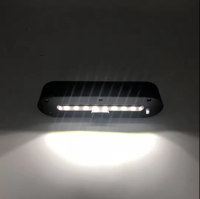 Iluminación de seguridad LED impermeable para exteriores, lámpara de poste de jardín, luz de corredor, luces solares para cercas y canaletas