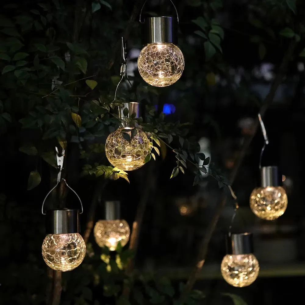 Linterna colgante impermeable solar para jardín y pared
