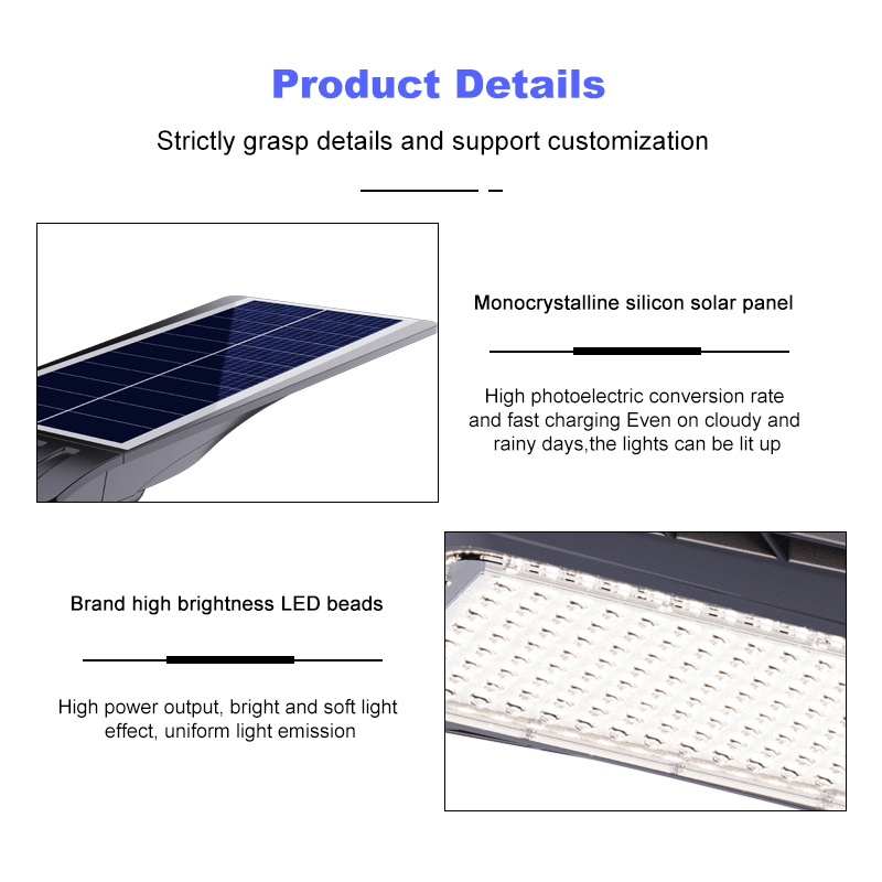 Luz solar LED todo en uno para farolas exteriores a prueba de agua
