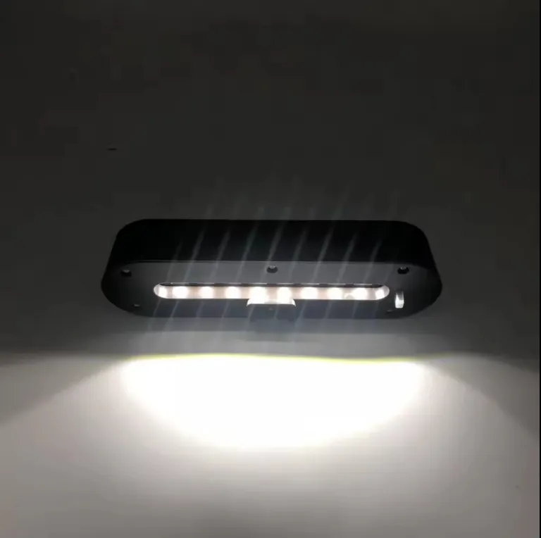 Iluminación de seguridad LED impermeable para exteriores, lámpara de poste de jardín, luz de corredor, luces solares para cercas y canaletas