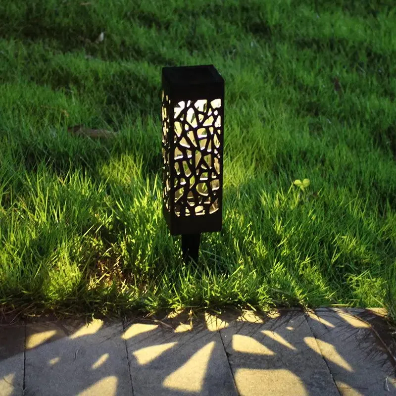 Lámpara decorativa de jardín exterior, luces de camino impermeables LED alimentadas por energía solar