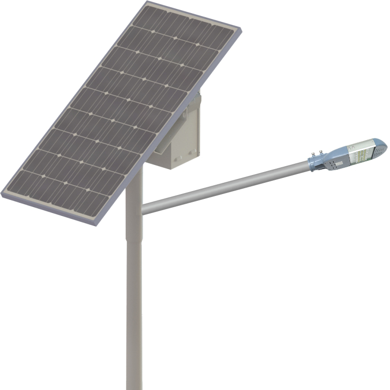 Instalación de grado DIY de una luz solar para canalones con células solares
