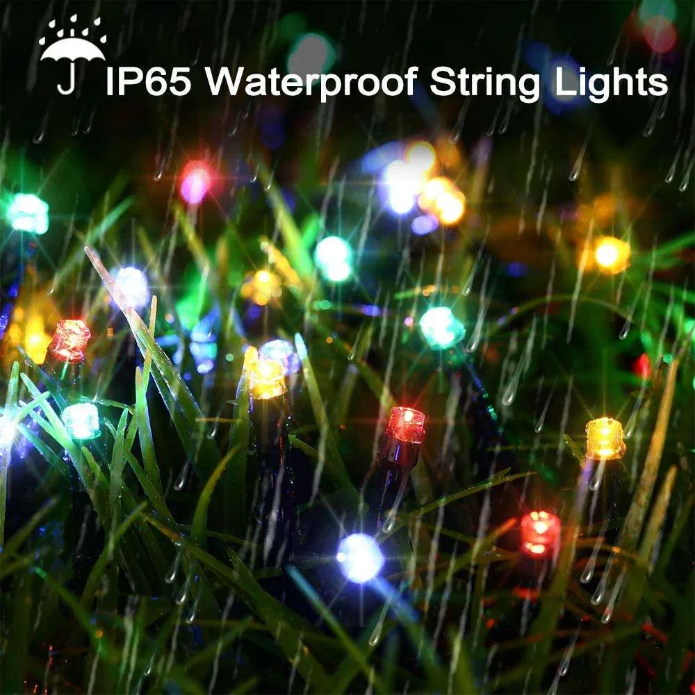 Luces de cadena solares para decoración de Navidad, patio, jardín, boda y fiestas, impermeables