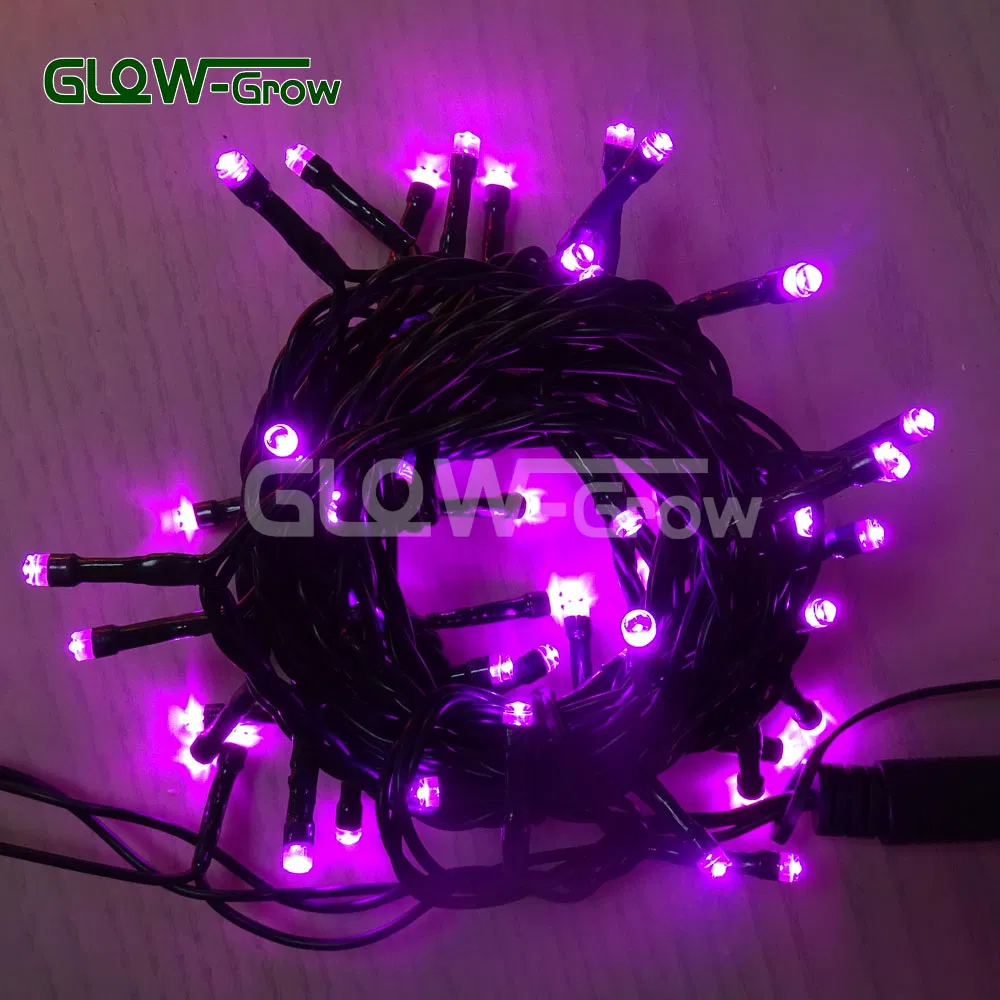 Cadena de luces LED de hadas solares rojas para Navidad, decoración comercial para bodas, fiestas, jardines, hogares, calles y árboles