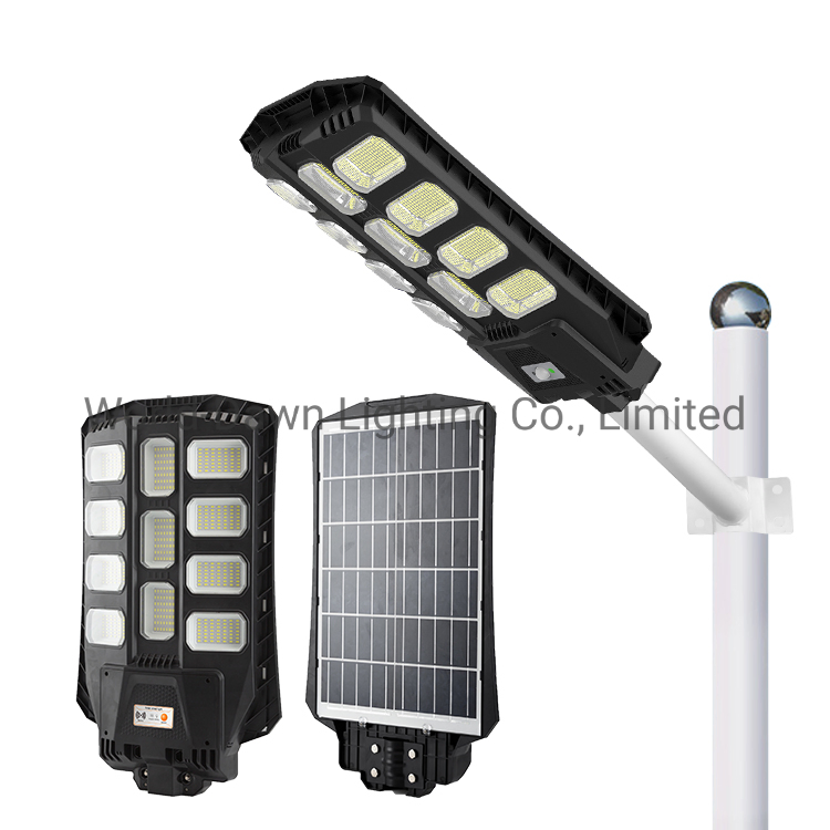 Iluminación Solar Exterior para Caminos IP65 Lámpara de Jardín Todo en Uno con Sensor Luz Solar LED para Calle