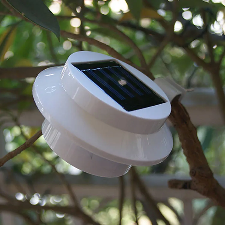 Luz solar exterior para jardín, pared, canalón, cerca, patio trasero, lámpara de calle, lámpara de vida