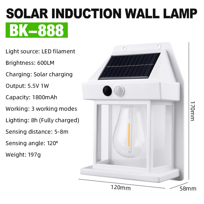 Luz Solar de Pared con Lente Esmerilada para Terrazas de Restaurantes con Salida de Luz Suave