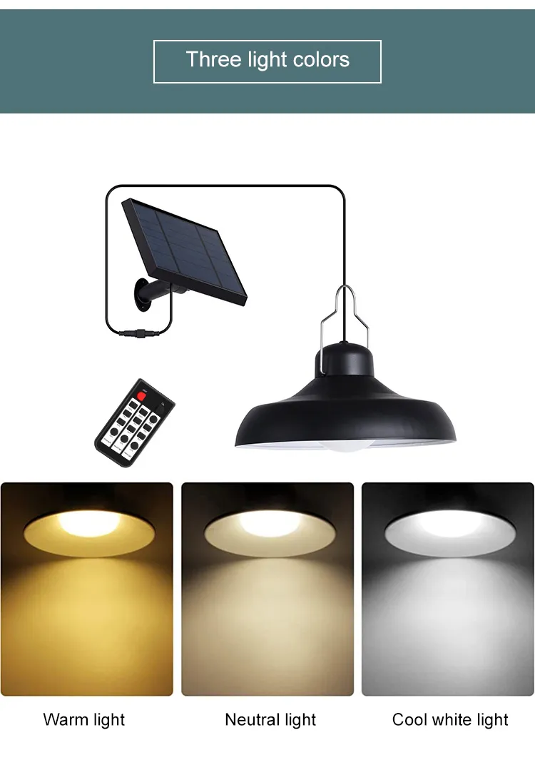 Candelabro solar exterior de alta potencia y luz brillante para cobertizos