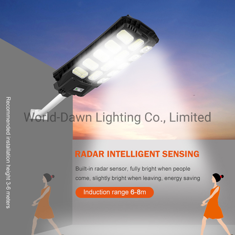 Iluminación Solar Exterior para Caminos IP65 Lámpara de Jardín Todo en Uno con Sensor Luz Solar LED para Calle