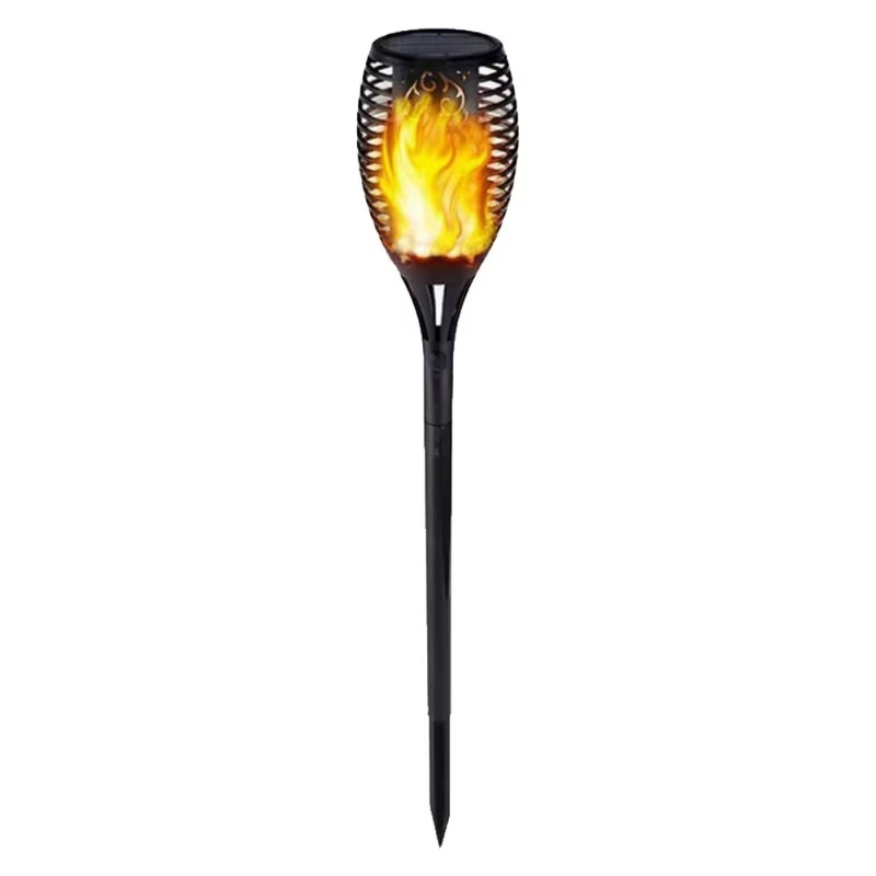 Luces de sendero LED solares modernas de llama pequeñas, impermeables, luz cálida blanca para jardín y camino