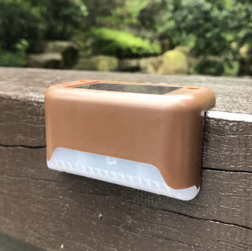 Luz de camino solar para escaleras, lámpara de pared alimentada por luz solar, lámparas de paisaje, luz para escaleras en el patio exterior del jardín