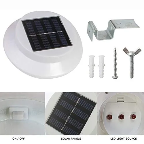 Luz Solar para Exterior Cerca Techo Canal Jardín Patio Wbb17800