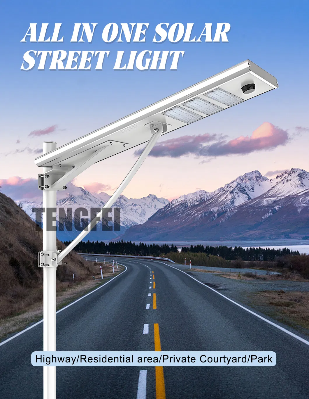 Luz de calle solar integrada