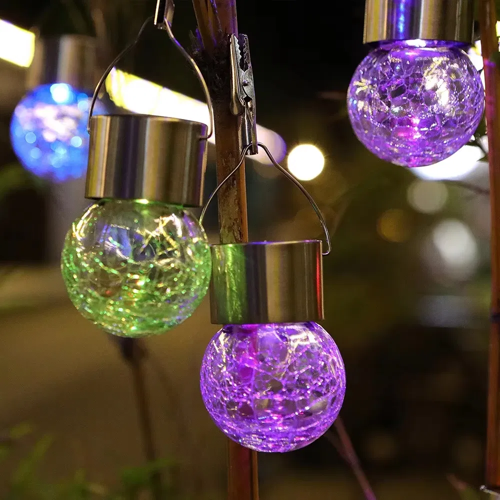 Linterna colgante impermeable solar para jardín y pared