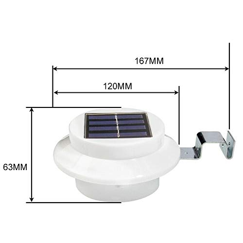 Luz Solar para Exterior Cerca Techo Canal Jardín Patio Wbb17800