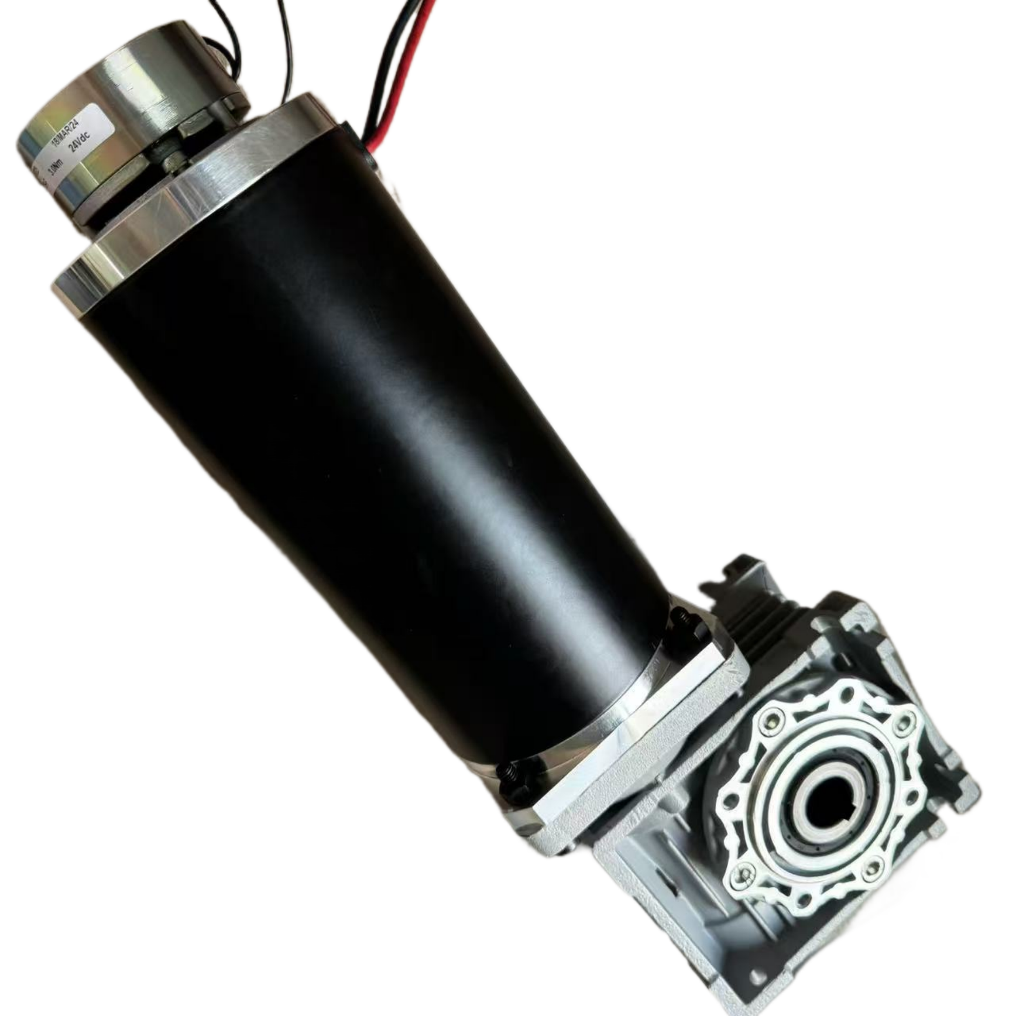 High Torque Brushed or Brushless Dc Worm Gear Motor 24v 12v 36v 48v With NMRV Right Angle Gearbox 50w 100w 200w 300w 350w 500w