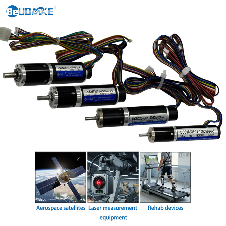 Beudmke Custom High or Low Speed 30W 50W 70W 155W 24V Servo Motor Micro Coreless DC Motor