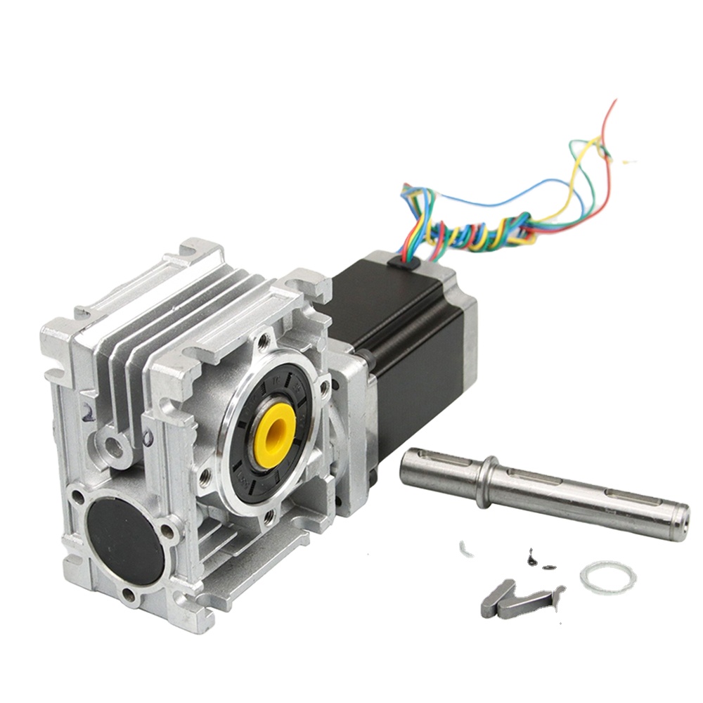 Hollow Single Double Shaft Geared Stepper Motor Worm Gear Reducer Nema 34 Stepper Motor With Worm Gear Reducer Gearbox Encoder