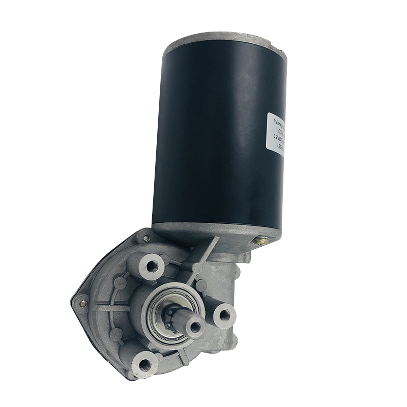 63 mm 80 Watts 90-degree Right-angle Low-speed DC Worm Gear Motor 12 Volts for Doors Pool Sunshades D-axis Can Be Customized.